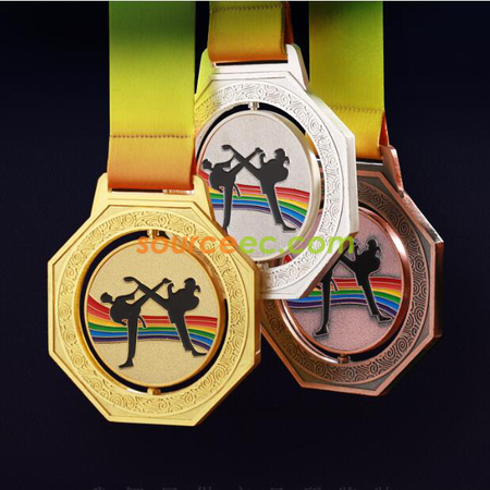 Customization Rotating Taekwondo Medal Promotional Products