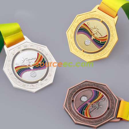 Customization Revolving football Medal Promotional Products