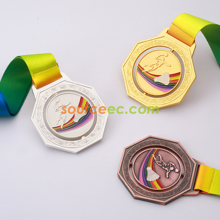 Customization Spinning Badminton Medal Promotional Products