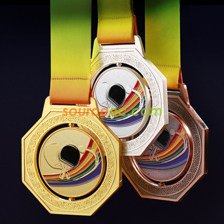 Customization Rotating Table Tennis Medal Promotional Products