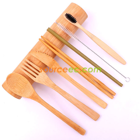 Customization Eco-friendly Tableware with Bamboo Tube Promotional Products