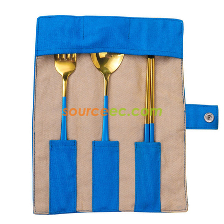 Customization Stainless Steel Tableware with Bag Promotional Products