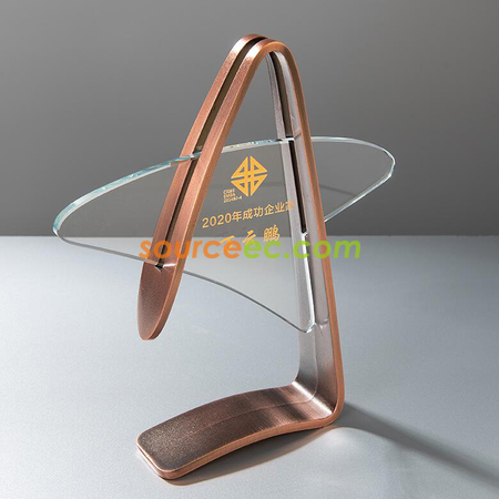 Customization Creative Gold/Silver/Bronze And Crystal Metal Trophy Promotional Products