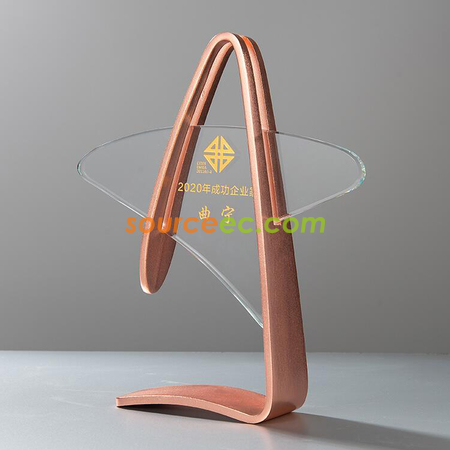 Customization Creative Gold/Silver/Bronze And Crystal Metal Trophy Promotional Products