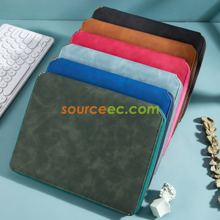 Customization PU Notebook With Zipper Promotional Products