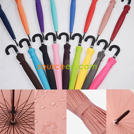 Customization Water Activated Color Changing Flower Print Straight Umbrella Promotional Products