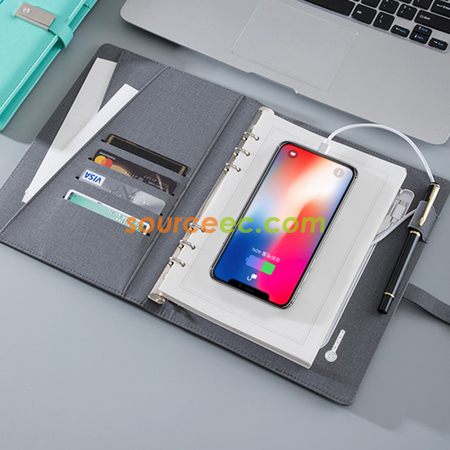 Customization Wireless charging notebook Promotional Products