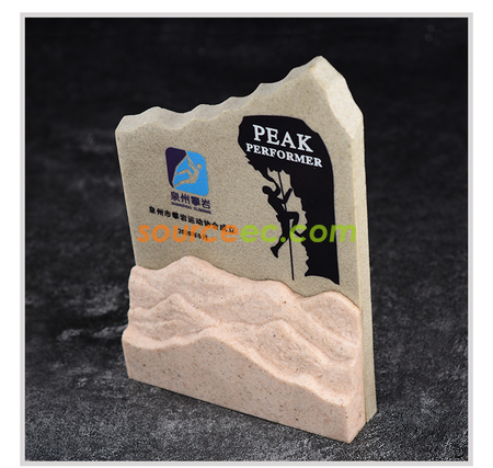 Customization Creative Peak-top Marble Crystal Trophy Promotional Products