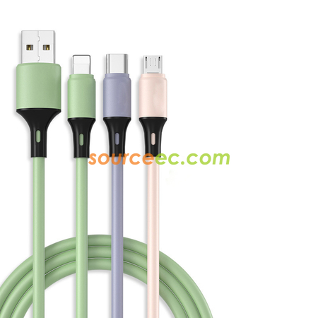 Customization Silicone Three In One Charging Line Promotional Products