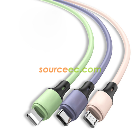 Customization Silicone Three In One Charging Line Promotional Products