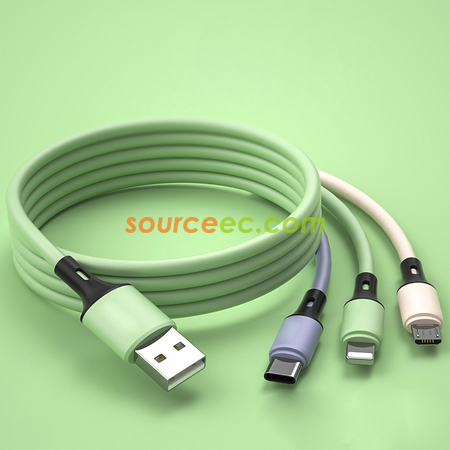 Customization Silicone Three In One Charging Line Promotional Products