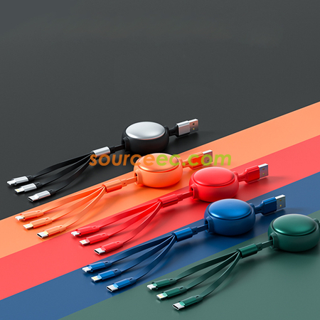 Customization Makaron Three In One Telescopic Data Line Promotional Products