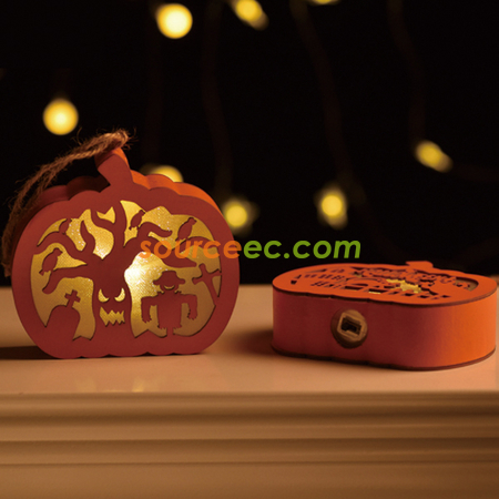 Customization Wooden Pumpkin Lamp Promotional Products