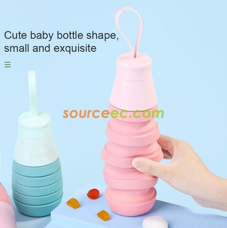 Customization 500ML Folding Portable Water Bottle Promotional Products