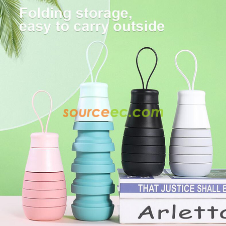 Customization 500ML Folding Portable Water Bottle Promotional Products