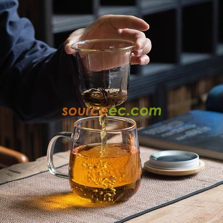 Customization Glass Cup with Infuser Promotional Products