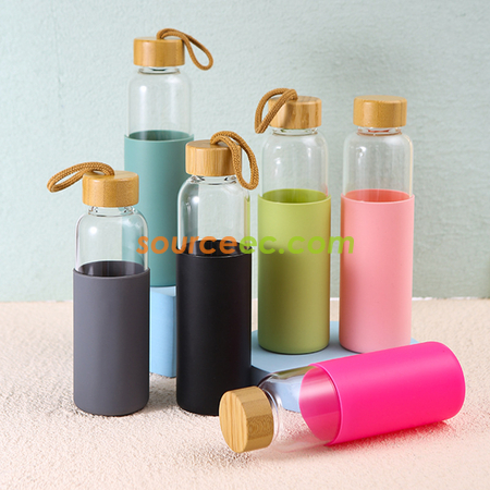 Customization Glass with Bamboo Lid Promotional Products