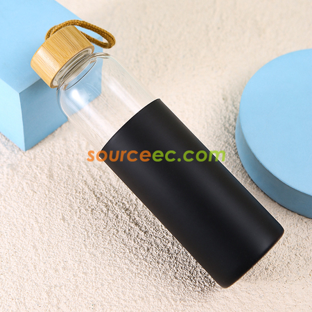 Customization Glass with Bamboo Lid Promotional Products