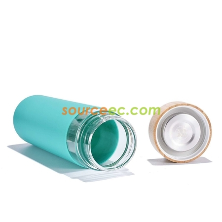 Customization Glass with Bamboo Lid Promotional Products