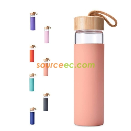 Customization Glass with Bamboo Lid Promotional Products