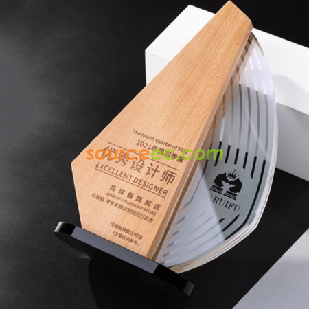 Customization Wooden Crystal Trophy Promotional Products