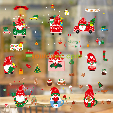 Customization Christmas Static Stickers Promotional Products