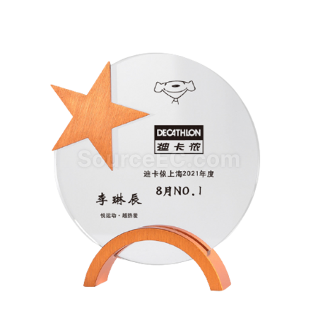 Customization Pentagram Metal Crystal Seat Promotional Products