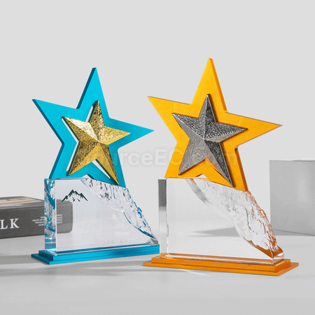 Customization Pentagram Metal Crystal Seat Promotional Products