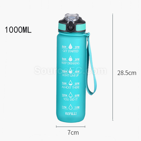 Customization 1000ML Frosted Portable Water Bottle Promotional Products