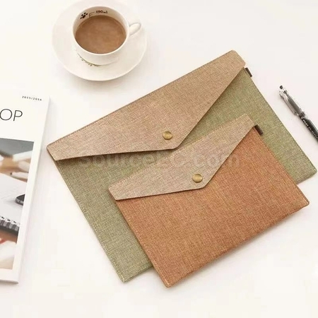 Customization Imitation Cotton Hemp Document bag Promotional Products