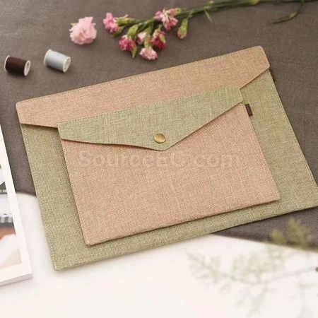 Customization Imitation Cotton Hemp Document bag Promotional Products
