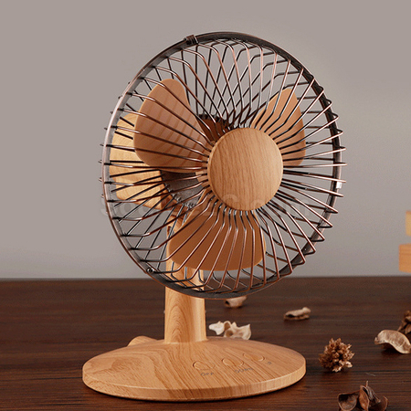 Customization Wood Grain Mini Fan Promotional Products