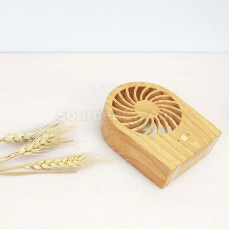Customization Wood Grain Mini Fan Promotional Products