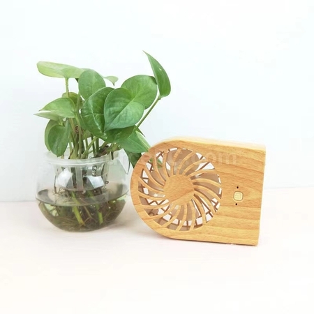 Customization Wood Grain Mini Fan Promotional Products