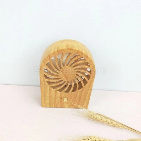 Customization Wood Grain Mini Fan Promotional Products