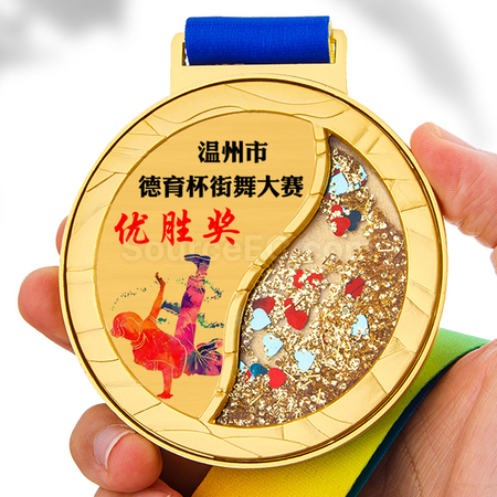 Customization Metal Quicksand Medal Promotional Products