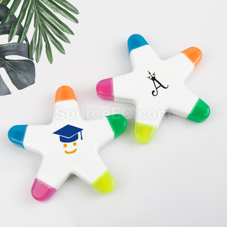 Customization Five Pointed Star Highlighter Promotional Products
