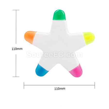 Customization Five Pointed Star Highlighter Promotional Products