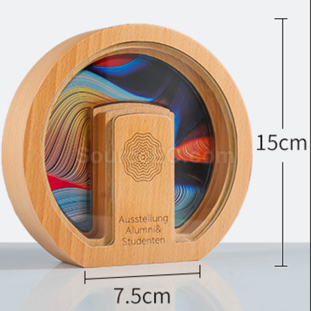 Customization Solid Wood Round Award Promotional Products
