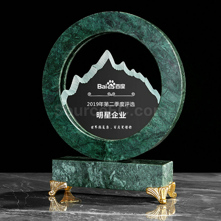 Customization Creative Disc Marble Crystal Seat Promotional Products