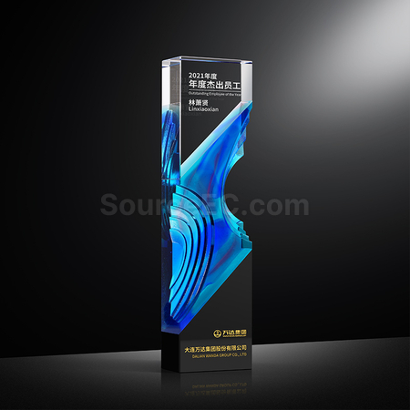 Customization Colored Glaze Crystal Trophy Promotional Products