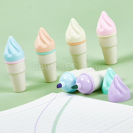 Customization Sugar Cone shaped Fluorescent Pen Promotional Products