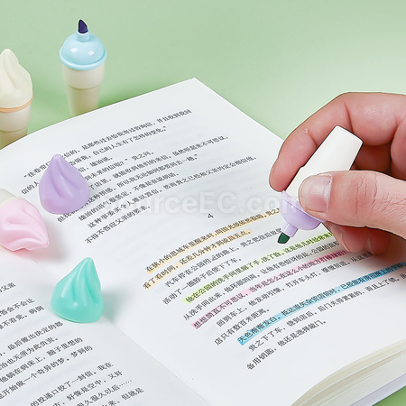 Customization Sugar Cone shaped Fluorescent Pen Promotional Products