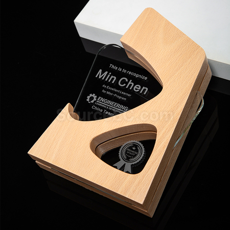 Customization Solid Wood Crystal Award Promotional Products