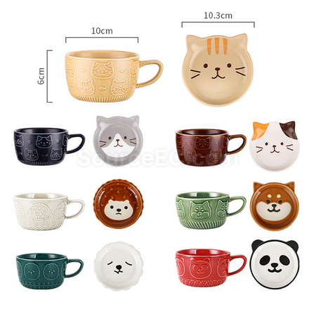 Customization Kawaii Japanese Mug with Lid Promotional Products