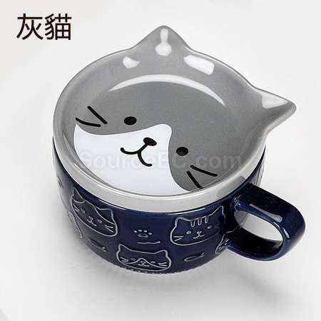 Customization Kawaii Japanese Mug with Lid Promotional Products