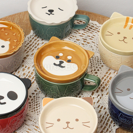 Customization Kawaii Japanese Mug with Lid Promotional Products
