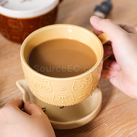 Customization Kawaii Japanese Mug with Lid Promotional Products