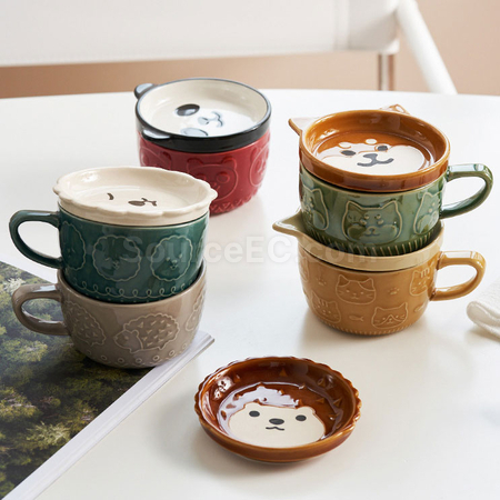 Customization Kawaii Japanese Mug with Lid Promotional Products