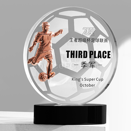 Customization FootBall Crystal Trophy Promotional Products